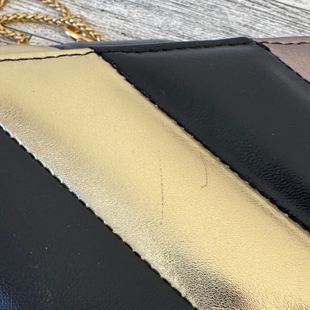 Kurt Geiger Mini Soho Leather Metallic Striped Crossbody - Picture 16 of 16